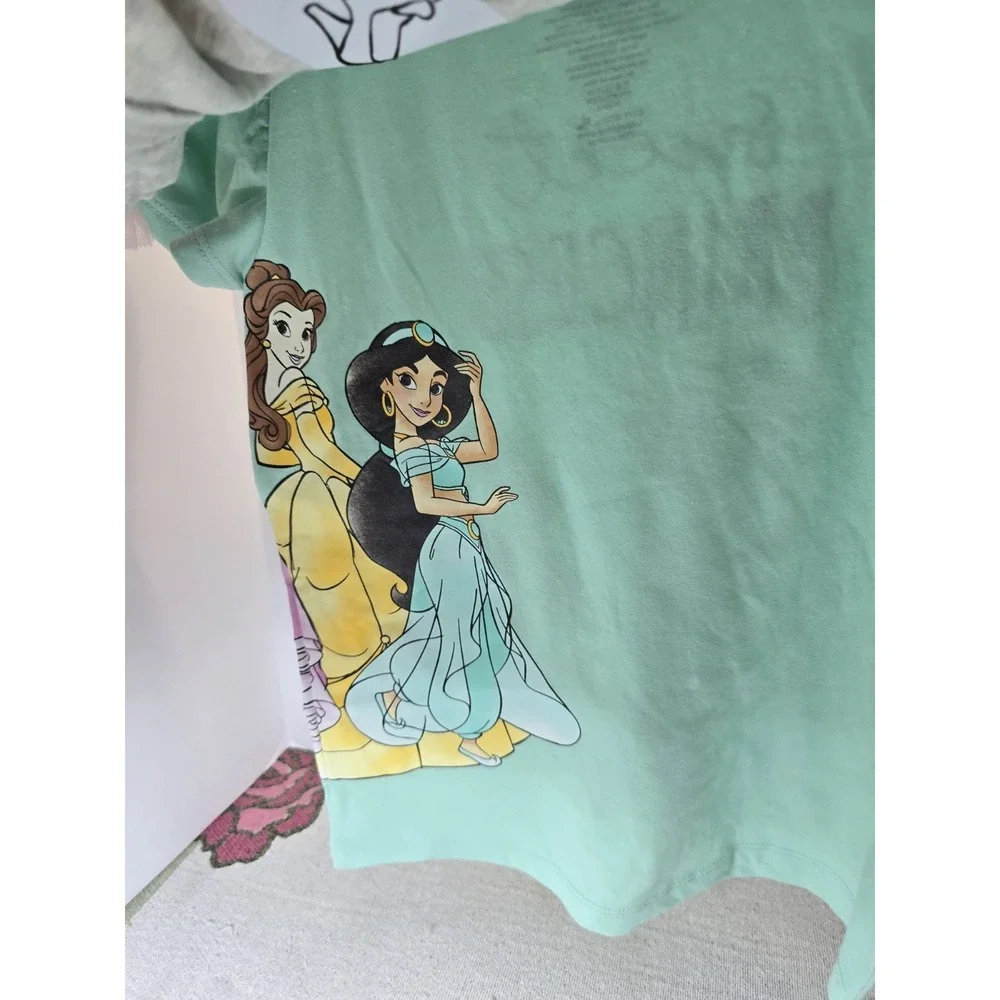 Disney Princess Girls 4-pack‎ Tees Sz 7 Cinderella Jasmine Belle New